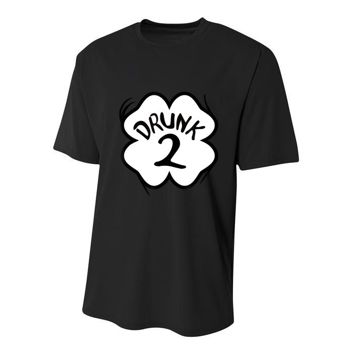 Drunk 2 St Pattys Day Green Tee Drinking Team Group Matching Youth Performance Sprint T-Shirt
