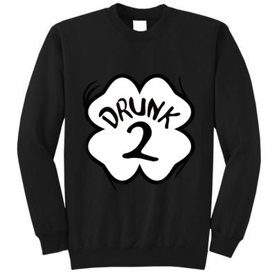 Drunk 2 St Pattys Day Green Tee Drinking Team Group Matching Tall Sweatshirt