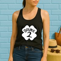 Drunk 2 St Pattys Day Green Tee Drinking Team Group Matching Womens Tank Top