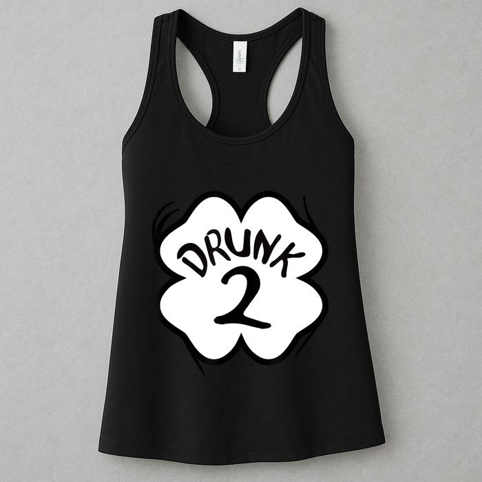 Drunk 2 St Pattys Day Green Tee Drinking Team Group Matching Womens Tank Top