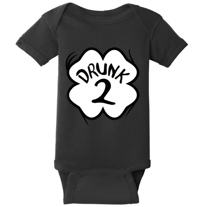 Drunk 2 St Pattys Day Green Tee Drinking Team Group Matching Baby Bodysuit