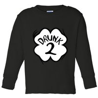 Drunk 2 St Pattys Day Green Tee Drinking Team Group Matching Toddler Long Sleeve Shirt
