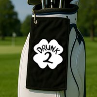Drunk 2 St Pattys Day Green Tee Drinking Team Group Matching Golf Towel