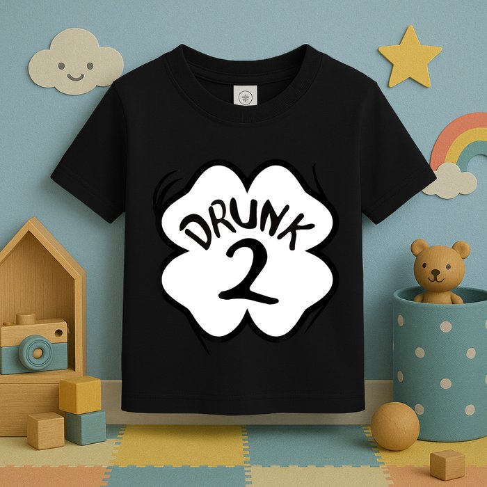 Drunk 2 St Pattys Day Green Tee Drinking Team Group Matching Toddler T-Shirt