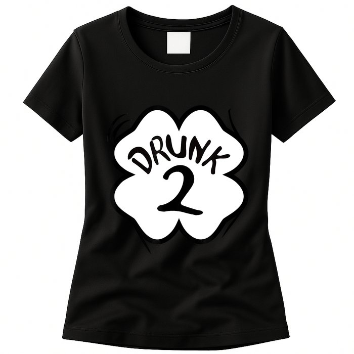 Drunk 2 St Pattys Day Green Tee Drinking Team Group Matching Womens T-Shirt