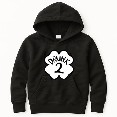 Drunk 2 St Pattys Day Green Tee Drinking Team Group Matching Kids Hoodie
