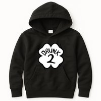 Drunk 2 St Pattys Day Green Tee Drinking Team Group Matching Kids Hoodie