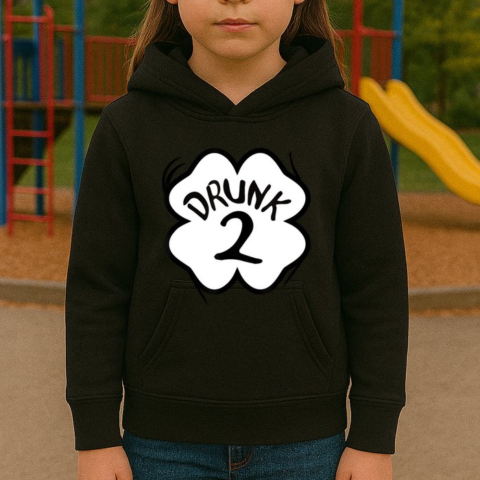 Drunk 2 St Pattys Day Green Tee Drinking Team Group Matching Kids Hoodie