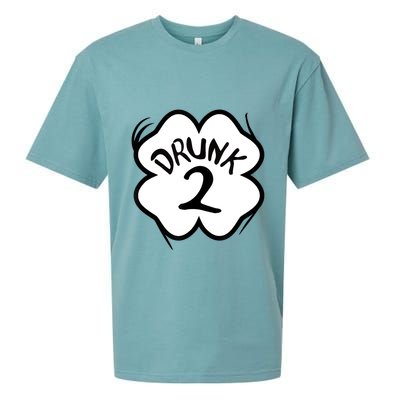 Drunk 2 St Pattys Day Green Tee Drinking Team Group Matching Sueded Cloud Jersey T-Shirt