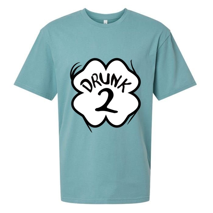 Drunk 2 St Pattys Day Green Tee Drinking Team Group Matching Sueded Cloud Jersey T-Shirt