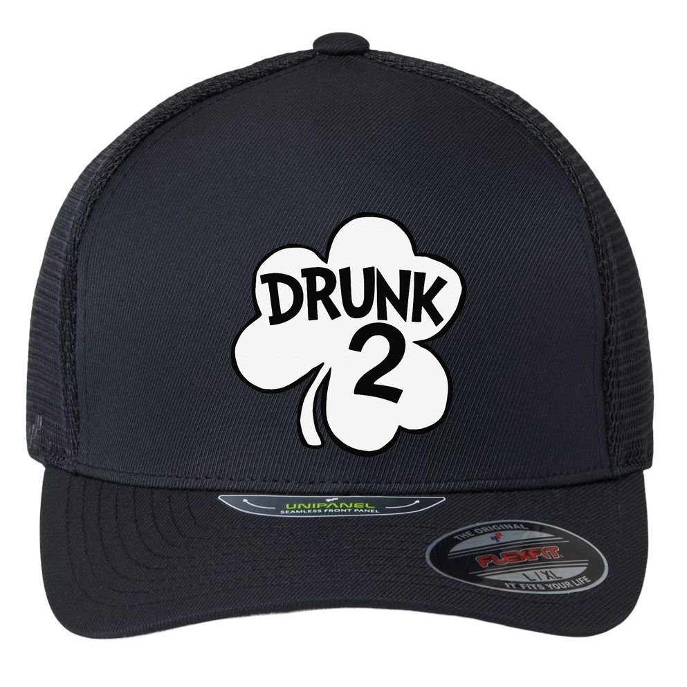 Drunk 2 Saint Patrick's Day Party Group Flexfit Unipanel Trucker Cap