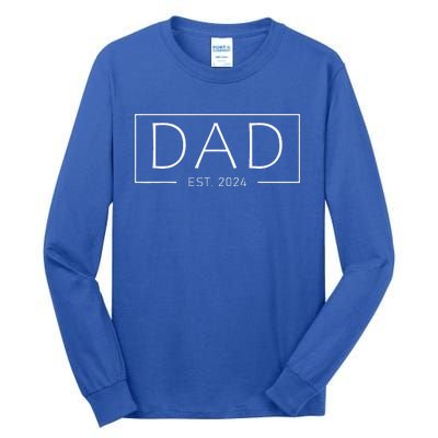 Dad 2024 Soon To Be Dad Pregnancy Announcement Fathers Day Tall Long Sleeve T-Shirt