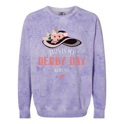 Derby 2024 This Is My Derby Dress Colorblast Crewneck Sweatshirt