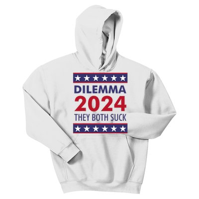 Dilemma 2024 They Both Suck Funny Sarcastic Us Election Kids Hoodie