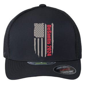 Desantis 2024 USA Flag Ron Desantis 2024 Election Desantis President 2024 Flexfit Unipanel Trucker Cap