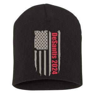 Desantis 2024 USA Flag Ron Desantis 2024 Election Desantis President 2024 Short Acrylic Beanie