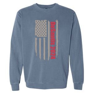 Desantis 2024 USA Flag Ron Desantis 2024 Election Desantis President 2024 Garment-Dyed Sweatshirt