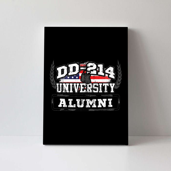 DD 214 University Alumni Military Vet Retired Veteran Flag Canvas