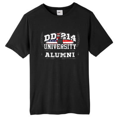 DD 214 University Alumni Military Vet Retired Veteran Flag Tall Fusion ChromaSoft Performance T-Shirt