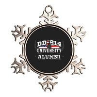 DD 214 University Alumni Military Vet Retired Veteran Flag Metallic Star Ornament