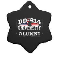 DD 214 University Alumni Military Vet Retired Veteran Flag Ceramic Star Ornament