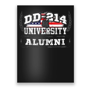 DD 214 University Alumni Military Vet Retired Veteran Flag Poster