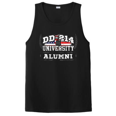 DD 214 University Alumni Military Vet Retired Veteran Flag PosiCharge Competitor Tank