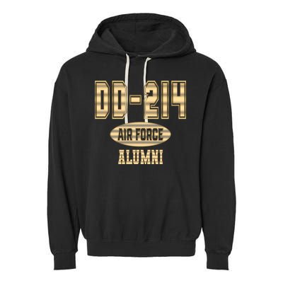 DD 214 US Air Force Alumni USAF Retired Veterans Garment-Dyed Fleece Hoodie