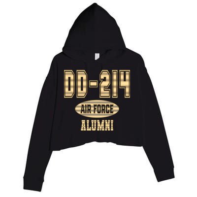 DD 214 US Air Force Alumni USAF Retired Veterans Crop Fleece Hoodie