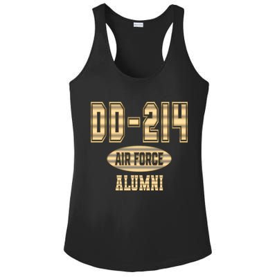 DD 214 US Air Force Alumni USAF Retired Veterans Ladies PosiCharge Competitor Racerback Tank