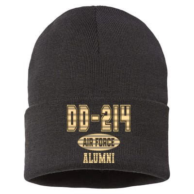DD 214 US Air Force Alumni USAF Retired Veterans Sustainable Knit Beanie