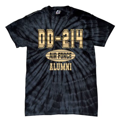 DD 214 US Air Force Alumni USAF Retired Veterans Tie-Dye T-Shirt