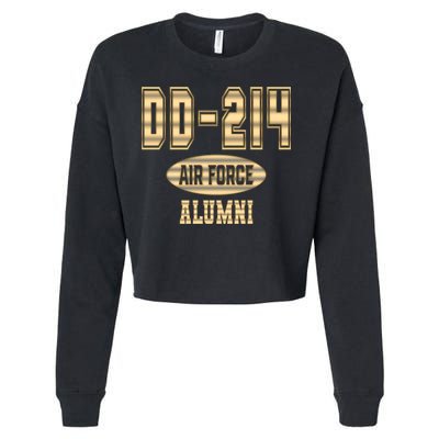 DD 214 US Air Force Alumni USAF Retired Veterans Cropped Pullover Crew