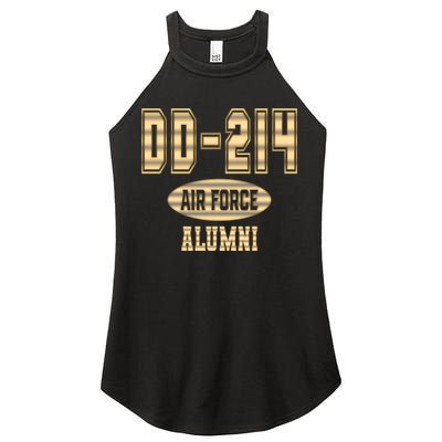 DD 214 US Air Force Alumni USAF Retired Veterans Women's Perfect Tri Rocker Tank