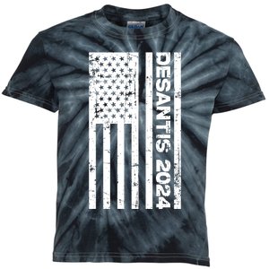 Desantis 2024 USA Flag Ron Desantis 2024 Election Desantis President 2024 Kids Tie-Dye T-Shirt