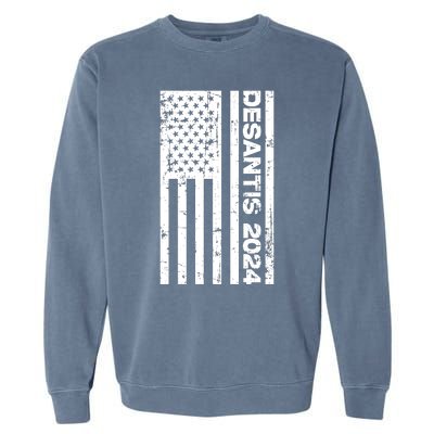 Desantis 2024 USA Flag Ron Desantis 2024 Election Desantis President 2024 Garment-Dyed Sweatshirt