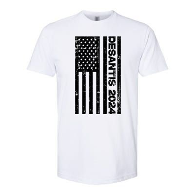 Desantis 2024 USA Flag Ron Desantis 2024 Election Desantis President 2024 Softstyle CVC T-Shirt