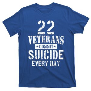 Distressed 22 Veterans Commit Suicide Every Day Awareness Gift T-Shirt