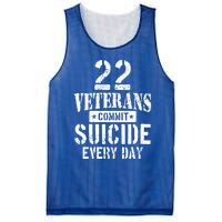 Distressed 22 Veterans Commit Suicide Every Day Awareness Gift Mesh Reversible Basketball Jersey Tank