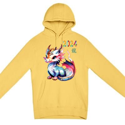 Dragon 2024 Year Of The Dragon Happy Lunar New Year 2024 Premium Pullover Hoodie