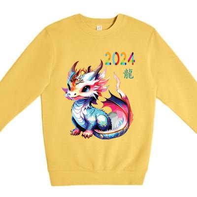 Dragon 2024 Year Of The Dragon Happy Lunar New Year 2024 Premium Crewneck Sweatshirt