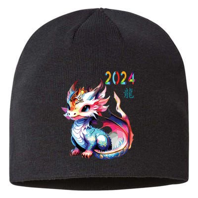 Dragon 2024 Year Of The Dragon Happy Lunar New Year 2024 Sustainable Beanie