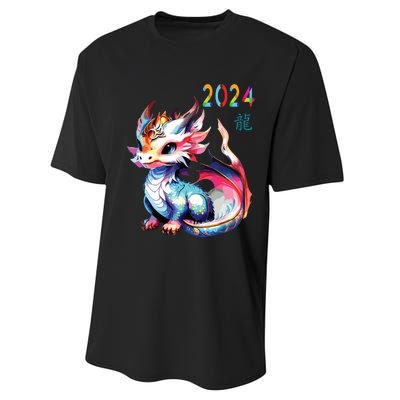 Dragon 2024 Year Of The Dragon Happy Lunar New Year 2024 Performance Sprint T-Shirt