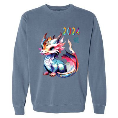 Dragon 2024 Year Of The Dragon Happy Lunar New Year 2024 Garment-Dyed Sweatshirt