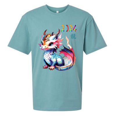 Dragon 2024 Year Of The Dragon Happy Lunar New Year 2024 Sueded Cloud Jersey T-Shirt