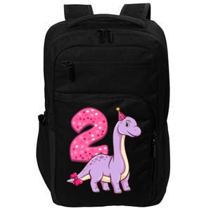 Dinosaur 2 Year Old 2nd Birthday Party Girl Impact Tech Backpack