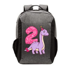 Dinosaur 2 Year Old 2nd Birthday Party Girl Vector Backpack