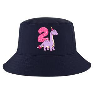 Dinosaur 2 Year Old 2nd Birthday Party Girl Cool Comfort Performance Bucket Hat