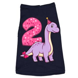 Dinosaur 2 Year Old 2nd Birthday Party Girl Doggie Tank