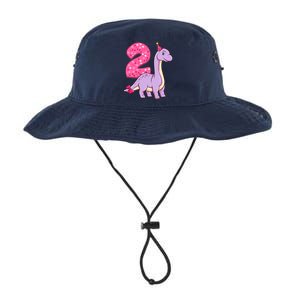 Dinosaur 2 Year Old 2nd Birthday Party Girl Legacy Cool Fit Booney Bucket Hat